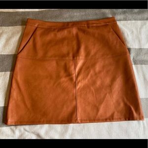 Faux Leather Mini Skirt